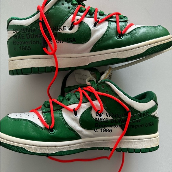 Used Off-White Off White x Nike Dunk LowGreen White - Picture 5 of 10